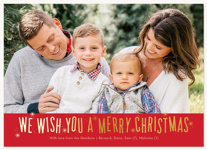 Shining Cheer Personalized Holiday Cards