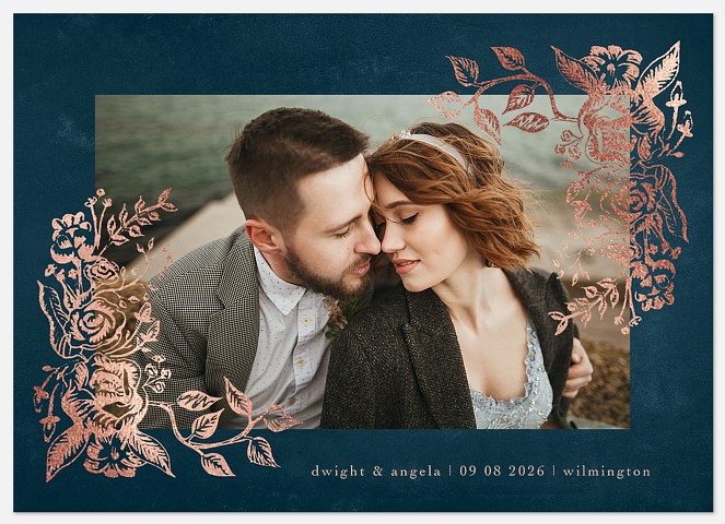Floral Filigree Save the Date Photo Cards