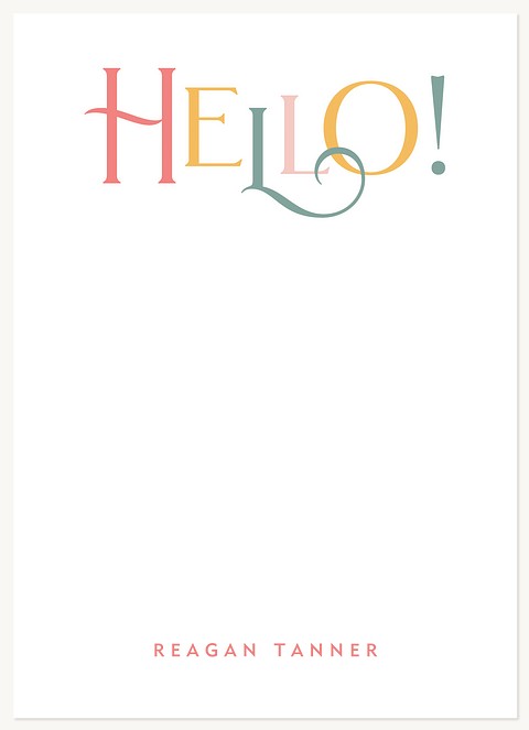 Bright Hello Stationery