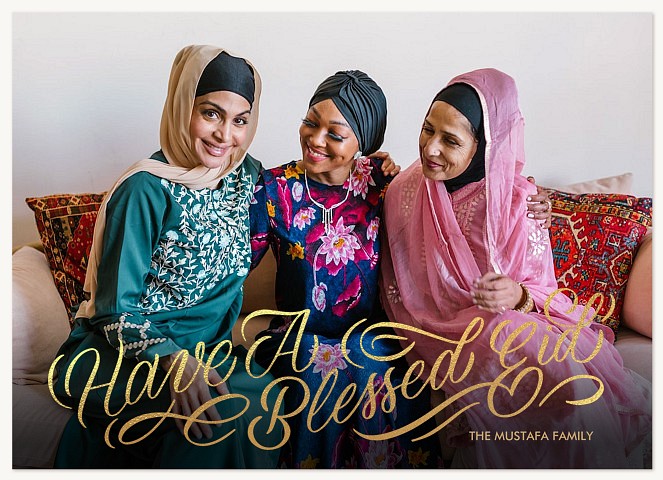 Golden Wishes Eid Cards