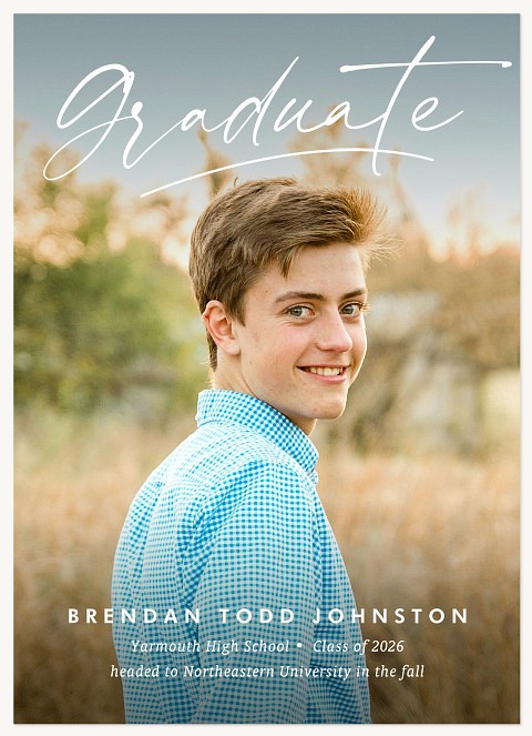 Underlined Graduate Graduation Cards