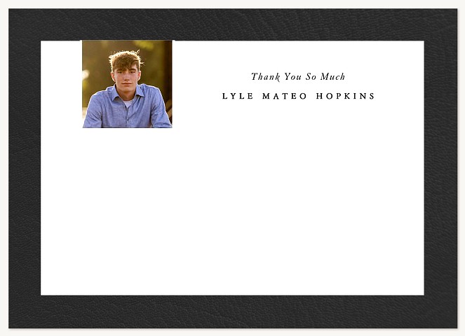 Leather Frame Thank You Cards 