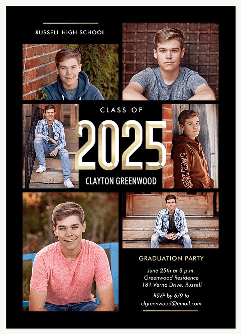 Distinguished Year Graduation Invitations
