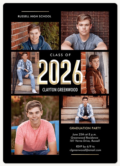 Distinguished Year Graduation Invitations