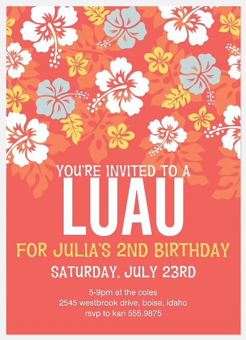 Luau Love Kids' Birthday Invitations