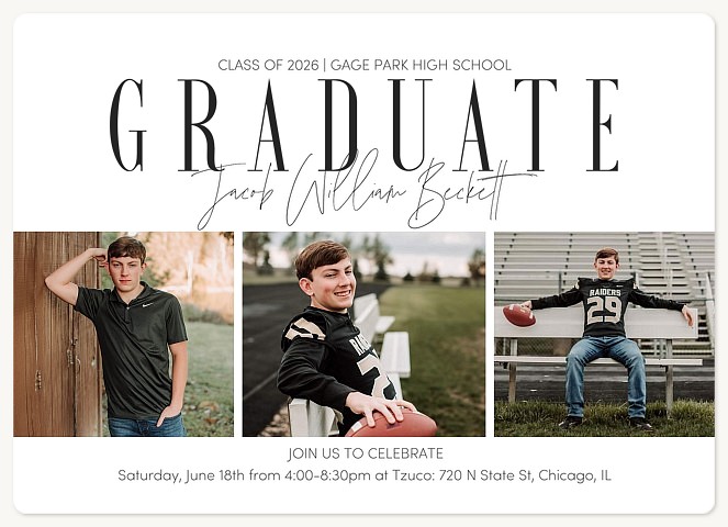 Name Script Graduation Cards