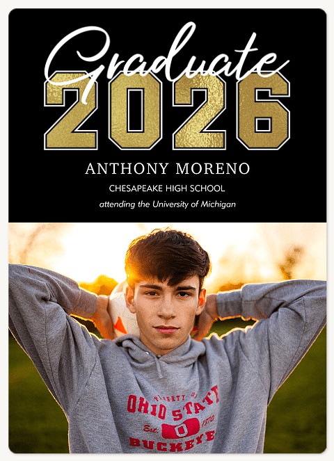 Textured Year Graduation Cards