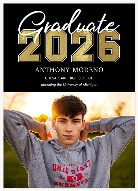 Textured Year Graduation Cards