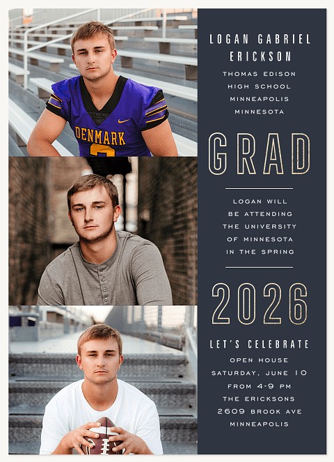 Streamlined Side Graduation Cards