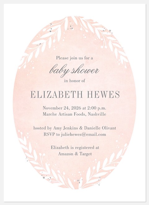 Lush Boughs Baby Shower Invitations
