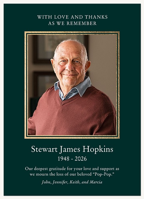 Emerald Memory Memorial & Sympathy Cards