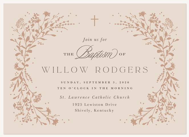 Fall Harvest Baptisms & Christening Invitations