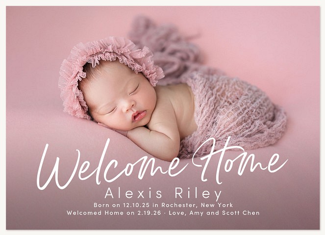 Welcome Home Baby Announcements