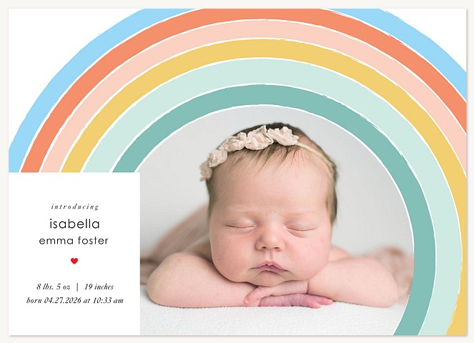 Rainbow Baby Baby Announcements