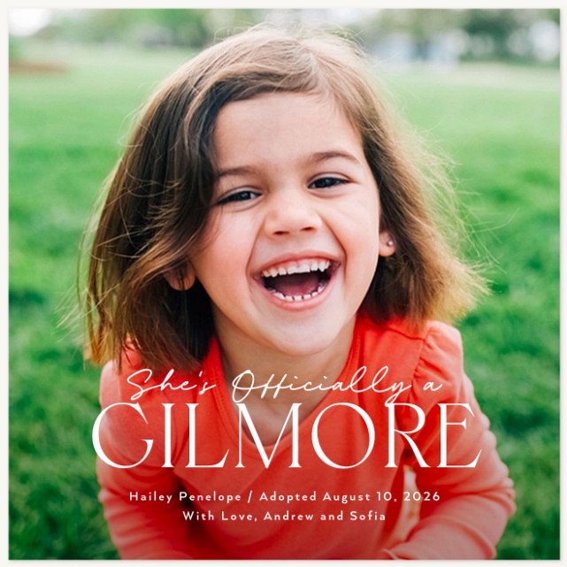 Official Name Baby Announcements