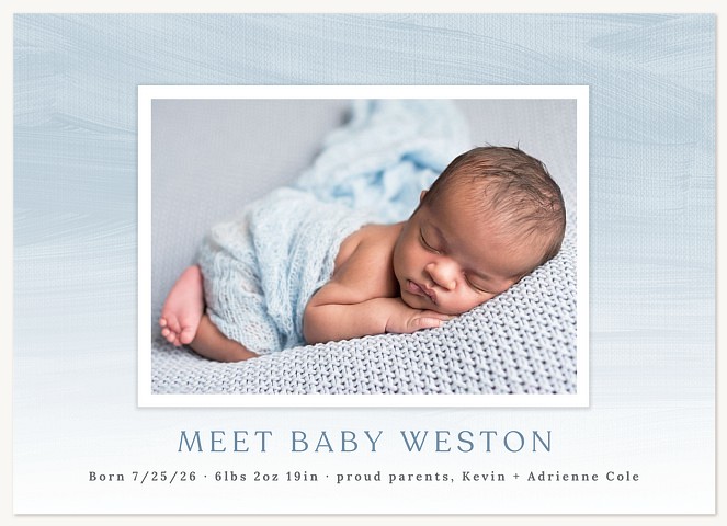 Painted Ombre Baby Announcements