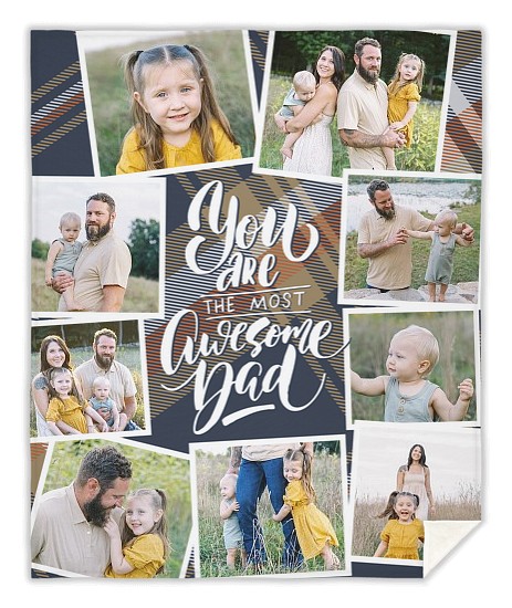 Awesome Dad Custom Blankets
