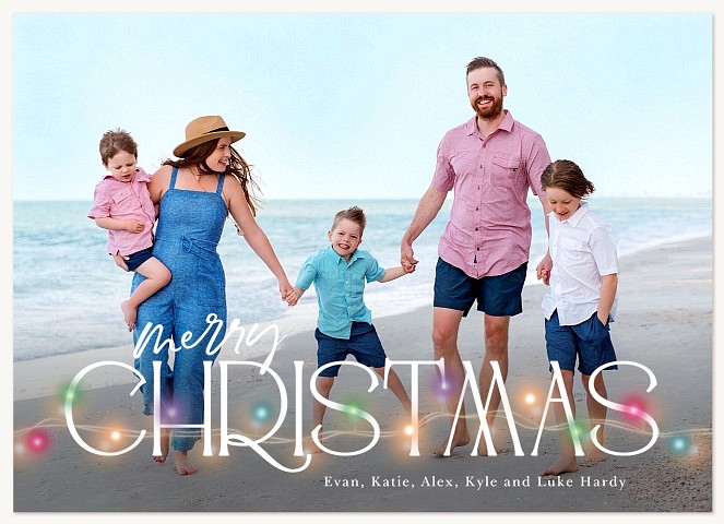 Glowing Lights Personalized Holiday Cards