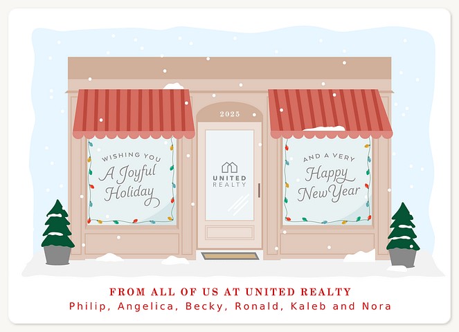 Holiday Storefront Holiday & Christmas Magnet Cards
