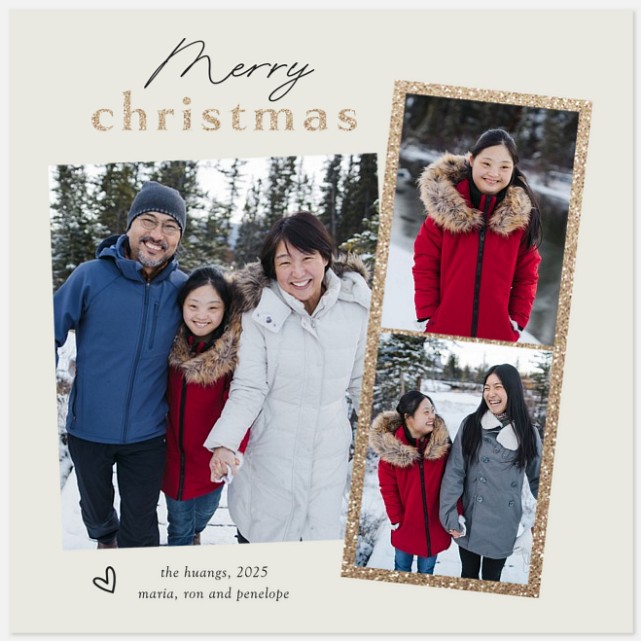 Simple Heart Holiday Photo Cards