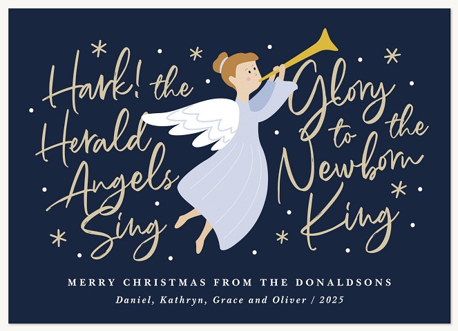 Angel's Song Personalized Holiday Cards