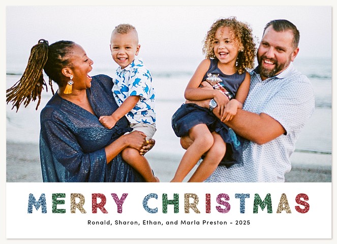Sparkle & Shimmer Personalized Holiday Cards