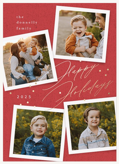Chic Scrapbook Personalized Holiday Cards