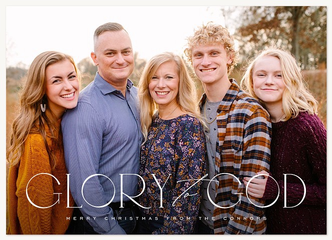 Delicate Glory Personalized Holiday Cards