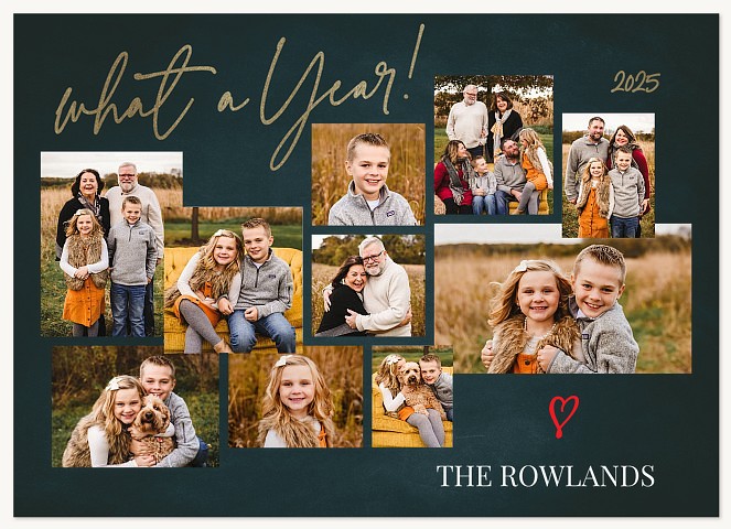 Year Of Love Personalized Holiday Cards