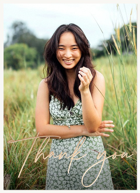 Shimmering Overlay Thank You Cards 