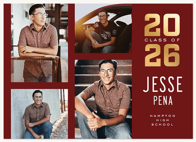 Golden Glory Graduation Cards