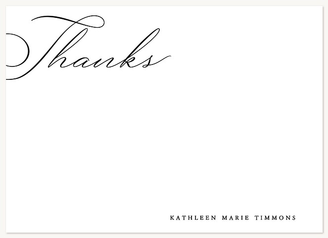 Elegant Script Thank You Cards 