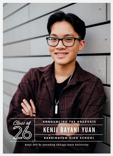 Refined Lines Graduation Cards