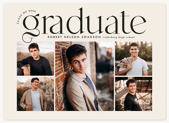 Elegant Headline Graduation Cards