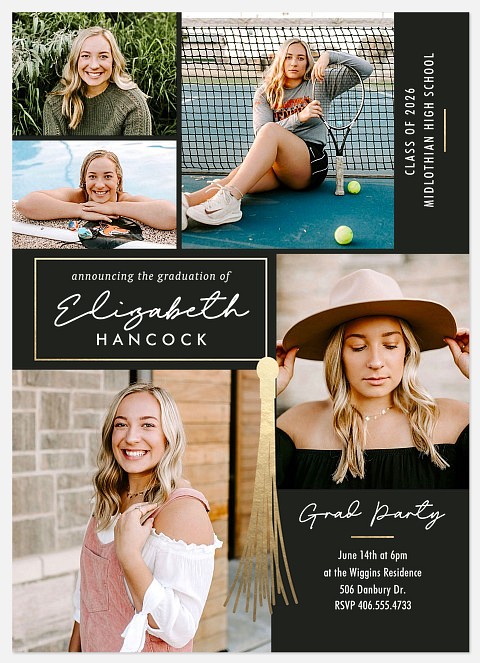 Tassel Accent Graduation Cards