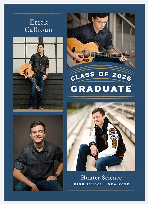 Minimalist Engraving Graduation Cards