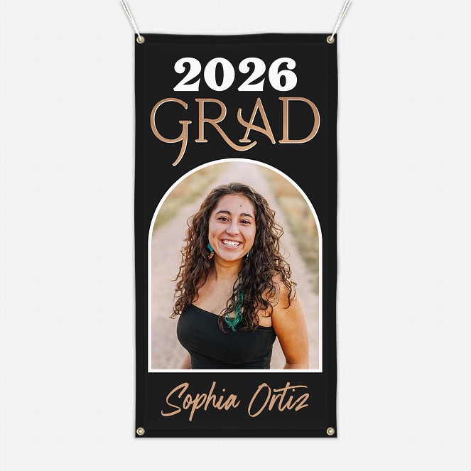 Bold Arch Graduation Photo Banner  Graduation Banners