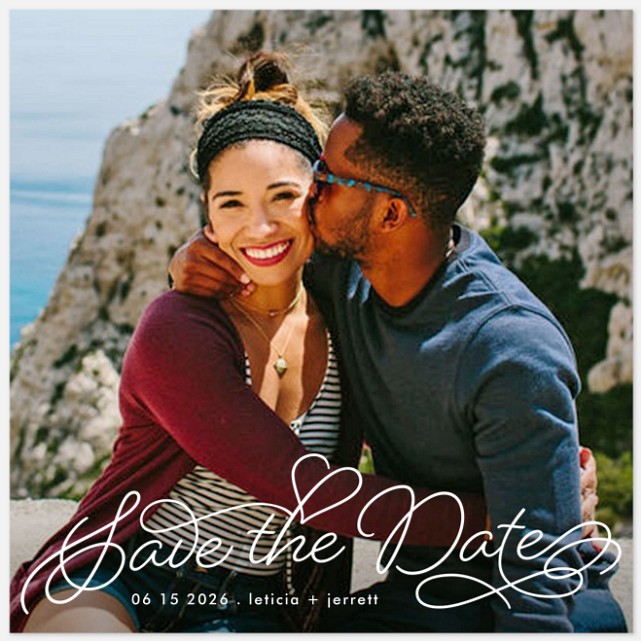 Beloved Calligraphy Save the Date Photo Cards