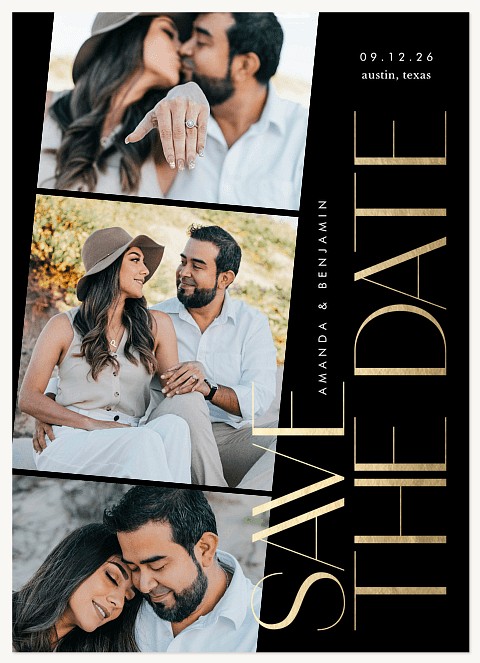 Tilted Trio Save the Date Cards