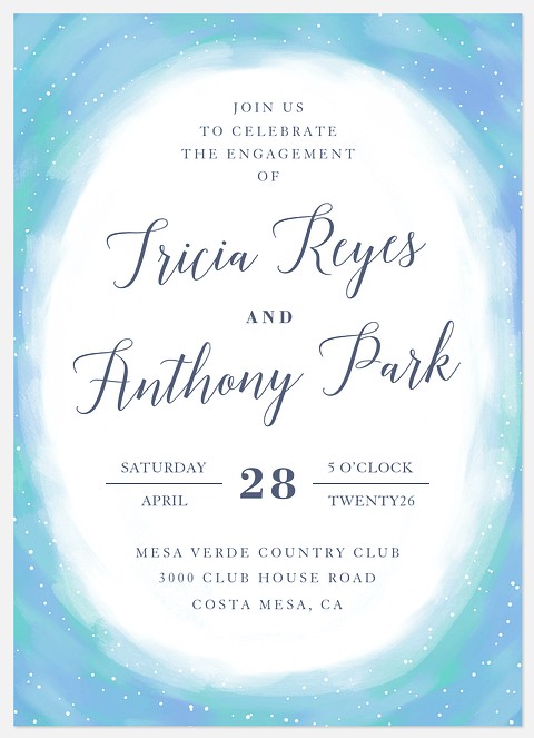 Starry Celebration Engagement Party Invitations