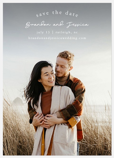 Simple Curve Save the Date Photo Cards