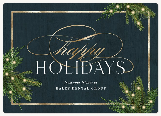 Traditional Pines Holiday & Christmas Magnet Cards