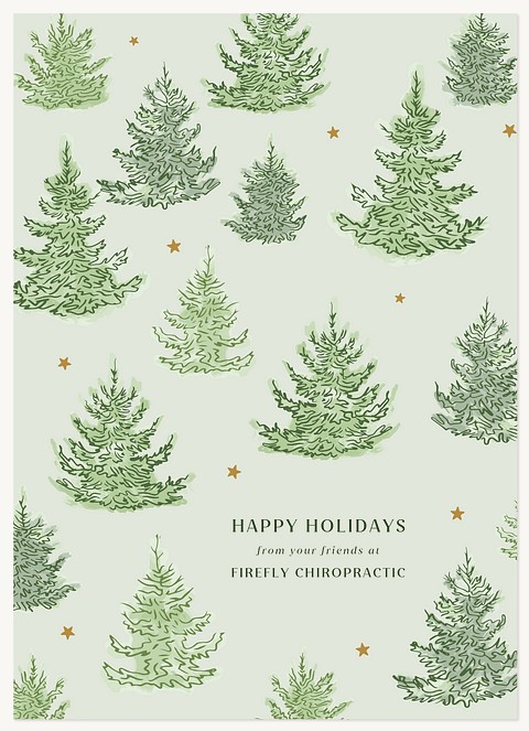 Fir Trees Business Holiday Cards