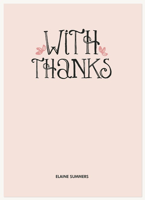 Flourished Thanks Thank You Cards 