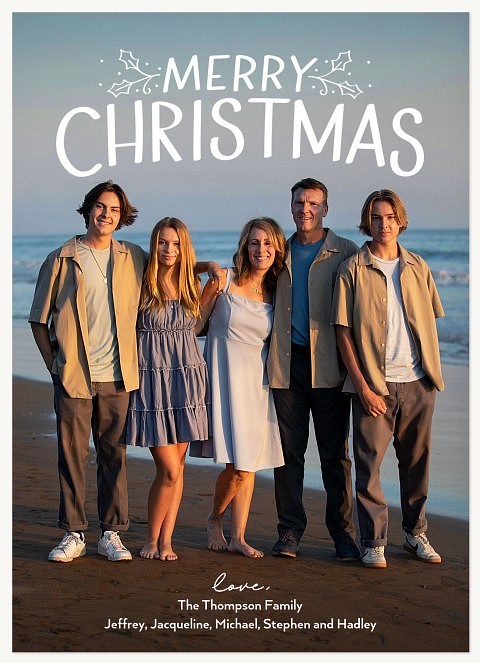 Top Holly Personalized Holiday Cards