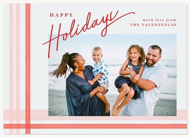 Plaid Corner Personalized Holiday Cards
