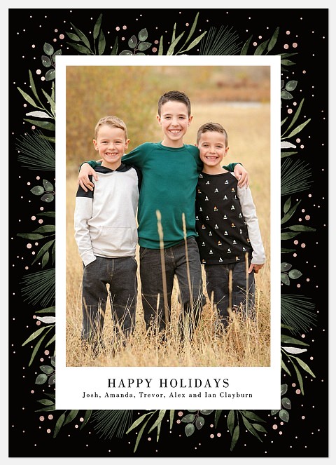 Fresh Foliage Holiday Photo Cards
