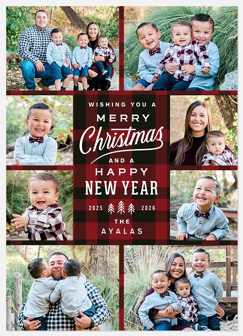 Woodsman Plaid Holiday Photo Cards