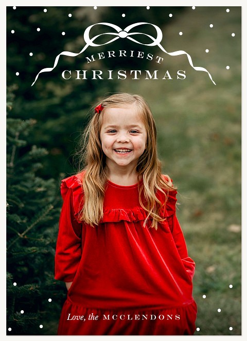 Bow & Dots Personalized Holiday Cards