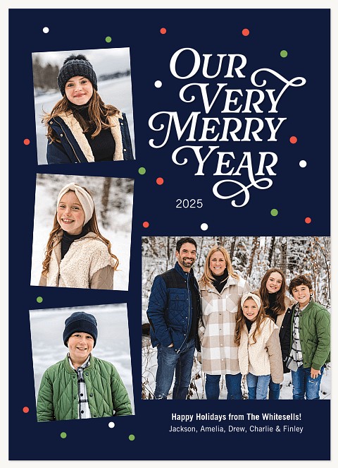 Very Merry Year Personalized Holiday Cards